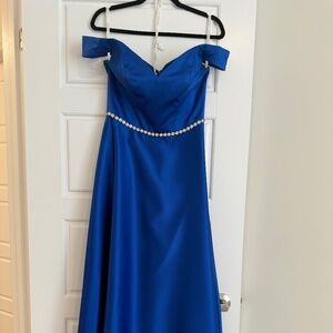 Royal Blue off shoulder Dress